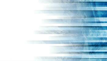 Blue and white stripes abstract grunge tech background vector