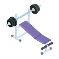 Trendy Set of Gym Isometric Icons vector