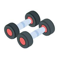 Trendy Set of Gym Isometric Icons vector