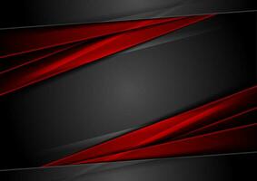 High contrast red black abstract tech corporate background vector