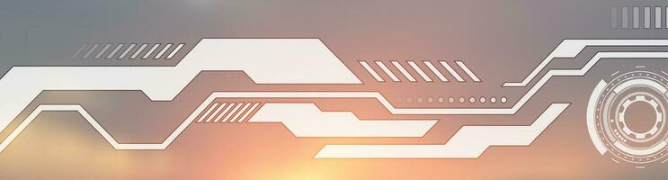 Abstract shiny technology futuristic banner design vector