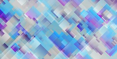 Grey blue violet squares abstract geometric background vector