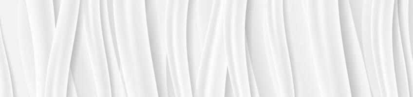 Grey elegant smooth waves abstract banner vector