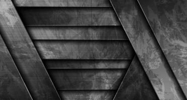 Material grey grunge stripes abstract tech background vector