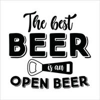 Stylish, awesome and great beer illustrations and art. vector