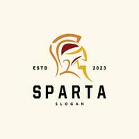 espartano logo, vector silueta guerrero Caballero soldado griego, sencillo minimalista elegante producto marca diseño