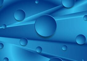 Bright blue abstract corporate background with circles vector