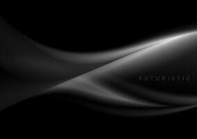 Abstract dark grey smoke waves background vector