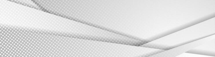 White and grey stripes abstract corporate banner vector