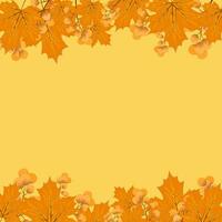 fondo de otoño con hojas de color amarillo dorado. concepto de caída, para papel tapiz, postales, tarjetas de felicitación, páginas web, pancartas, ventas en línea. ilustración vectorial vector