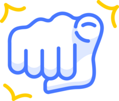 index pekande hand emoji ikon klistermärke png