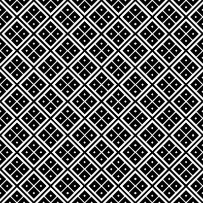 Black and white seamless pattern texture. Greyscale ornamental graphic design. Mosaic ornaments. Pattern template.