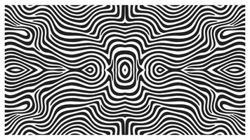 Zebra pattern Abstract Geometric Distirted Wave Background. Black and White 3D Swirl Objects Shapes. Minimalism Still Life Style vector