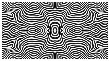 Zebra pattern Abstract Geometric Distirted Wave Background. Black and White 3D Swirl Objects Shapes. Minimalism Still Life Style vector