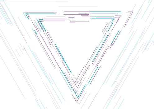 Triangle linear shape abstract futuristic tech background vector