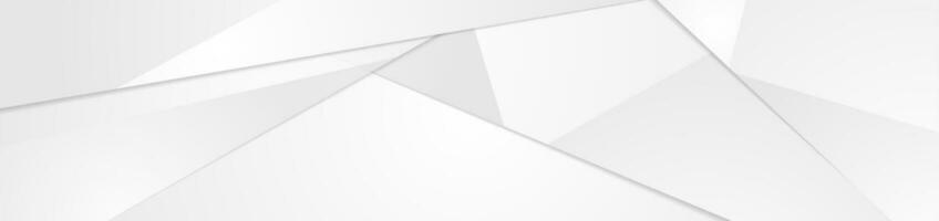 Grey minimal low poly abstract tech banner design vector