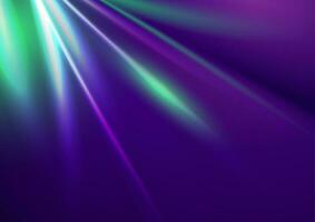 Violet and green glowing rays abstract background vector