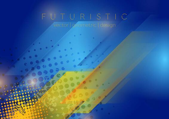 Grunge blue yellow geometric abstract background