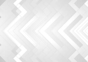 Grey and white arrows abstract tech background vector