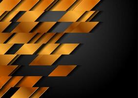 Black bronze tech geometric abstract background vector