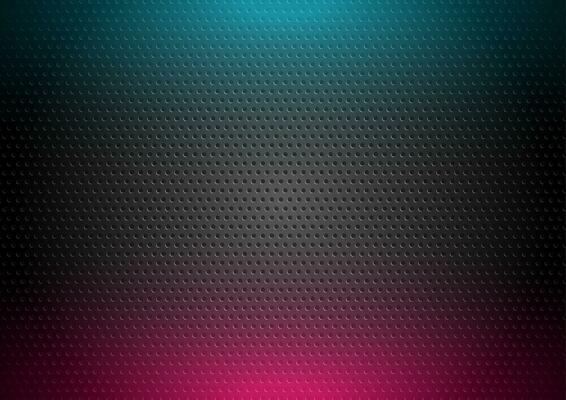 Dark perforated tech background with neon illumination