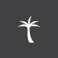 palma Coco árbol logo icono silueta vector