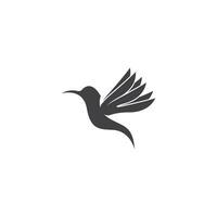 Humming bird silhouette art logo vector illustration