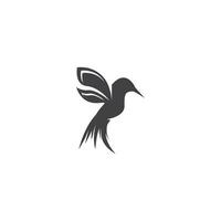 Humming bird silhouette art logo vector illustration