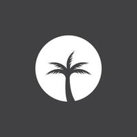palma Coco árbol logo icono silueta vector