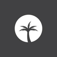 Palm Coconut Tree Logo Icon Silhouette vector