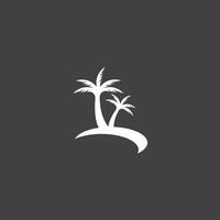 Palm Coconut Tree Logo Icon Silhouette vector