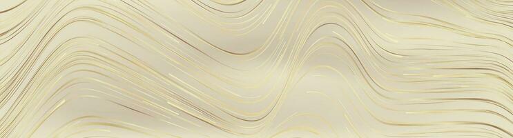 Golden deluxe curved waves abstract pattern design vector