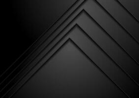 Black abstract technology material background vector