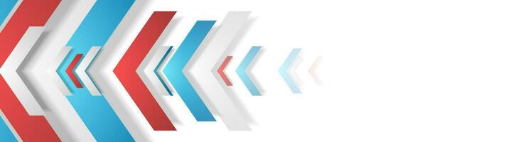 Technology abstract background with red and blue arrows vector