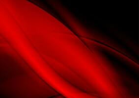 Dark red smooth blurred waves abstract background vector