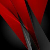 Black and red glossy corporate abstract background vector