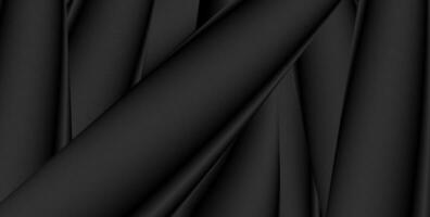 Black smooth stripes abstract modern background vector