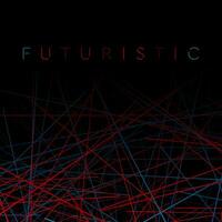 Abstract background with red and blue lines vector