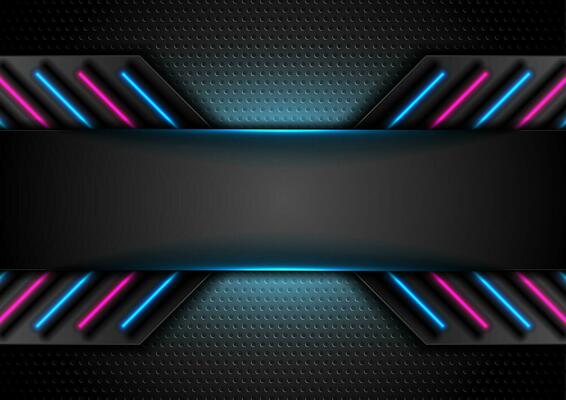 Futuristic technology background with blue purple glowing arrows