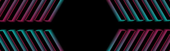 Blue and pink neon retro design abstract technology background vector