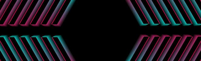 Blue and pink neon retro design abstract technology background vector