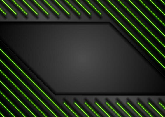 Futuristic technology background with green glowing lines