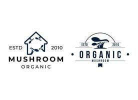 Mushroom farm logo design, brand logo for mushroom product vector