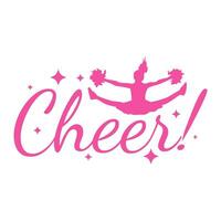 Cheer cheerleader sports text icon banner template design vector