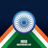 15 de agosto día de la independencia india diseño de publicación en redes sociales vector