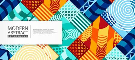 Modern Abstract Background with geometric artwork design, simple shapes and figures. Vector Illustration