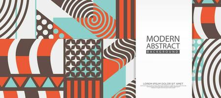 Modern Abstract Background with geometric artwork design, simple shapes and figures. Vector Illustration