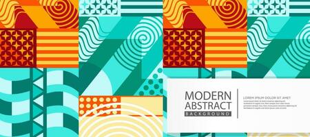 Modern Abstract Background with geometric artwork design, simple shapes and figures. Vector Illustration