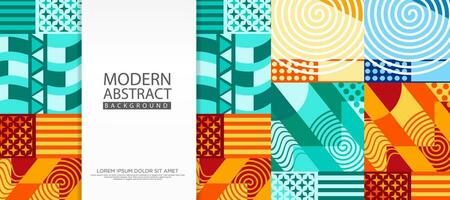 Modern Abstract Background with geometric artwork design, simple shapes and figures. Vector Illustration