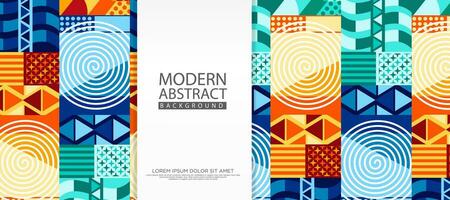 Modern Abstract Background with geometric artwork design, simple shapes and figures. Vector Illustration